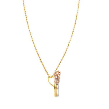 Yellow King D Pendant in 14k Gold 3.82 Ctw